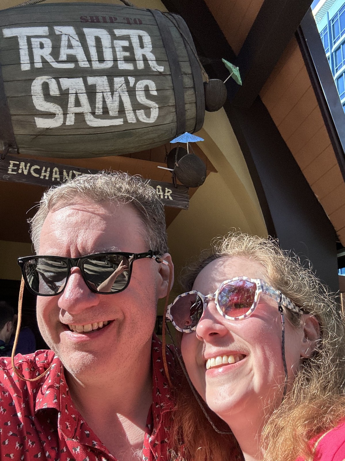 Amy and me outside Trader Sam’s