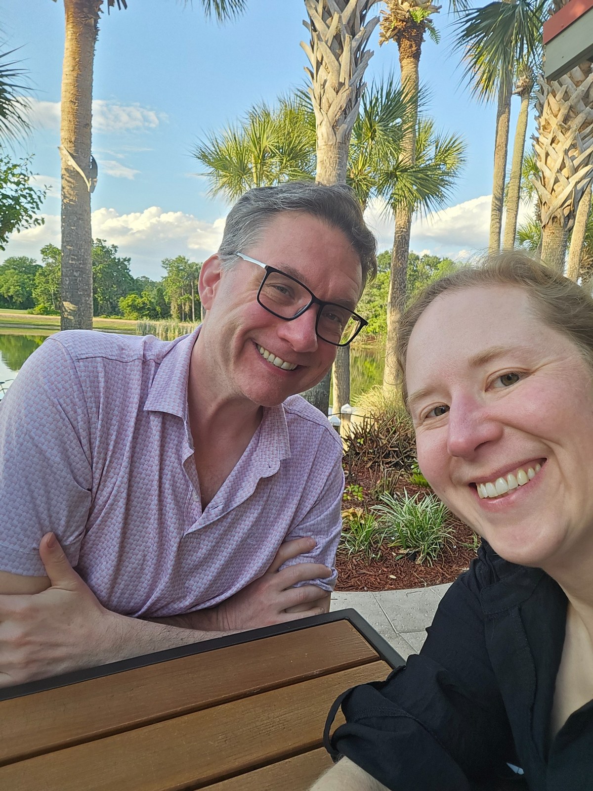 My wife, Amy, and me while traveling